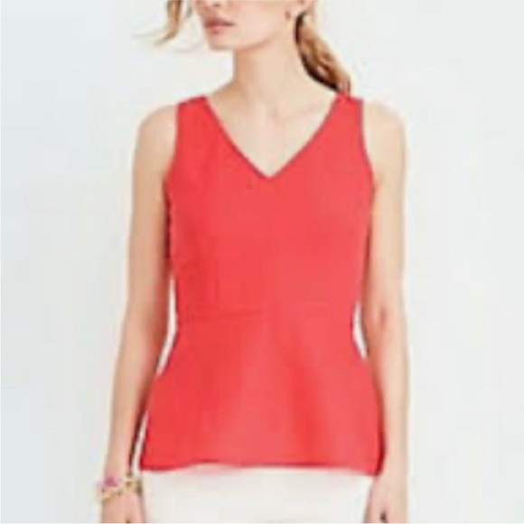 J. Crew V Neck Linen Tank Top 00P - Picture 1 of 6